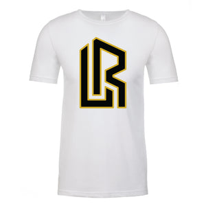 White Short-Sleeve Tee with Luis Robert Oversize LR Logo 
